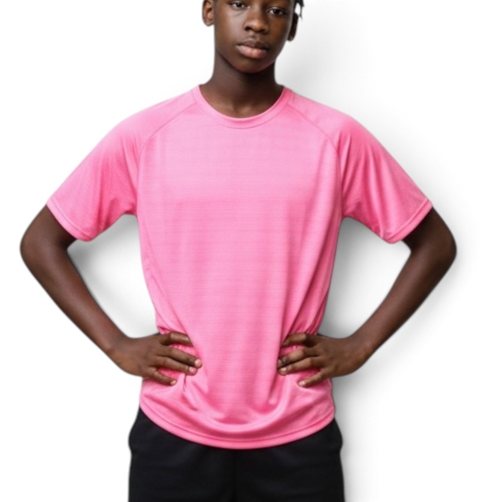 Zengjo Sport Mens XXL Pink Performance T-Shirt Short Sleeve Athletic Training